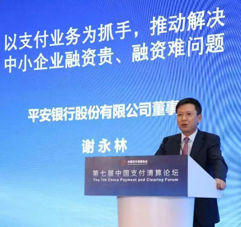 平安银行董事长谢永林:以支付为抓手解决中小企业融资难题
