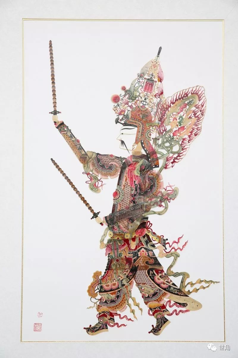 皮影作品《神将》