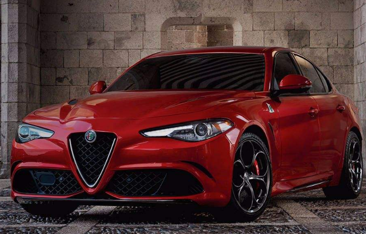 豪华汽车阿尔法罗密欧giulia四叶草,v6双涡轮 8at,加速仅3.9秒