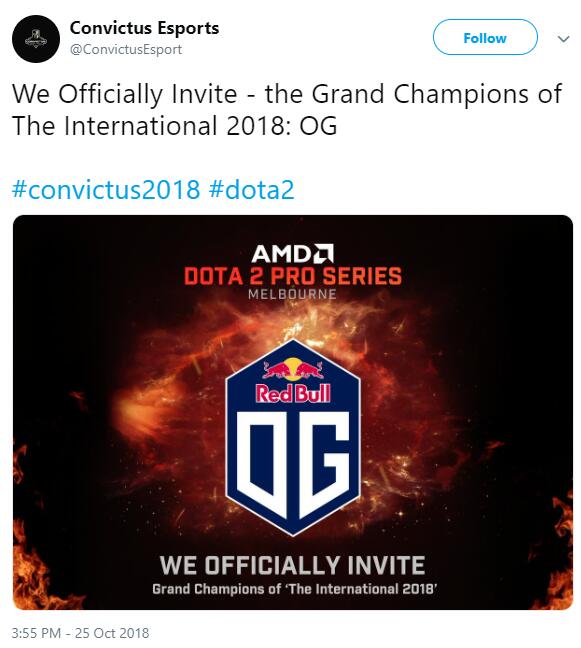 ti8冠军og放假完毕,首次宣布参加线下比赛,对手却是刘畅机枪兵