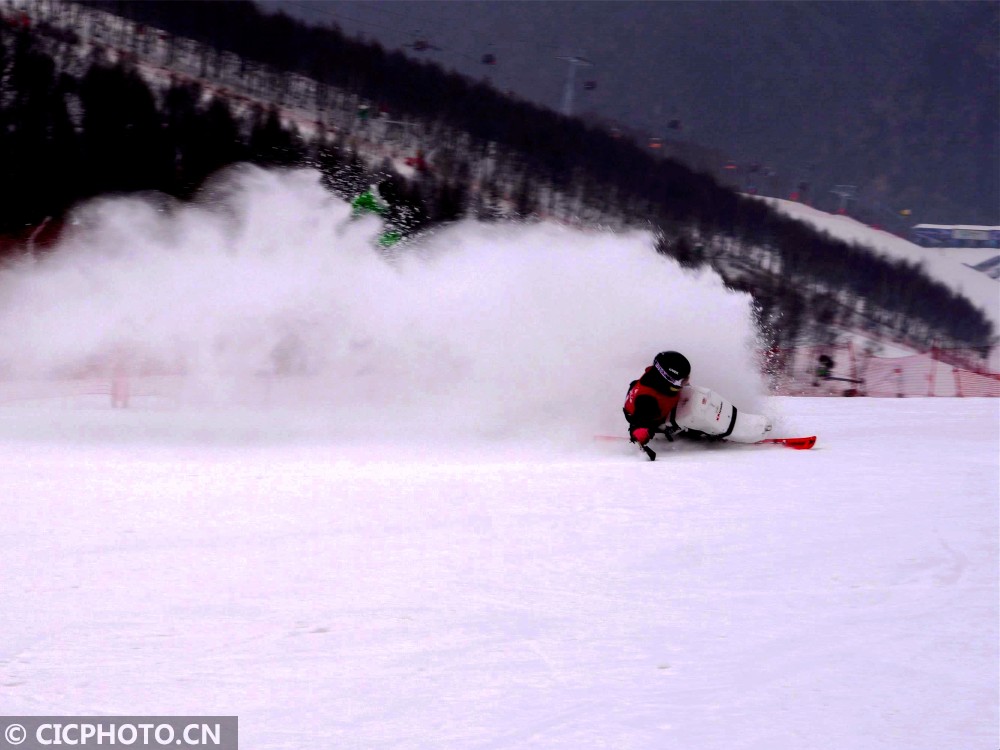 十届残运会高山滑雪比赛中