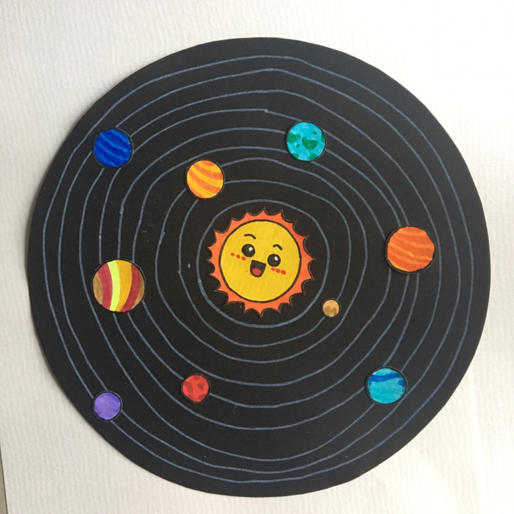 儿童画教程-神秘的太阳系