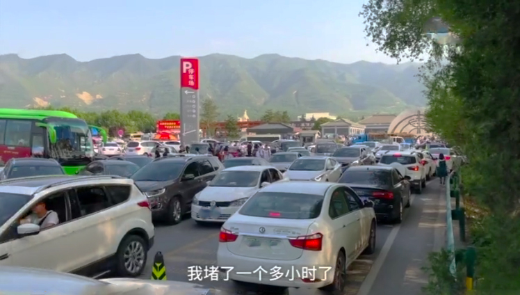 五一出游"找堵",兵马俑景区遇堵车,走路1小时去看兵马俑