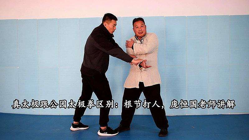 真太极跟公园太极拳区别:根节打人,庞恒国老师讲解,生活,健身运动,好看视频