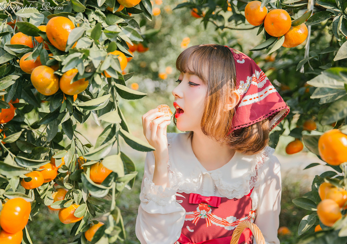 美图摄影:十八岁的柑橘西施 柑橘甜美人更甜!