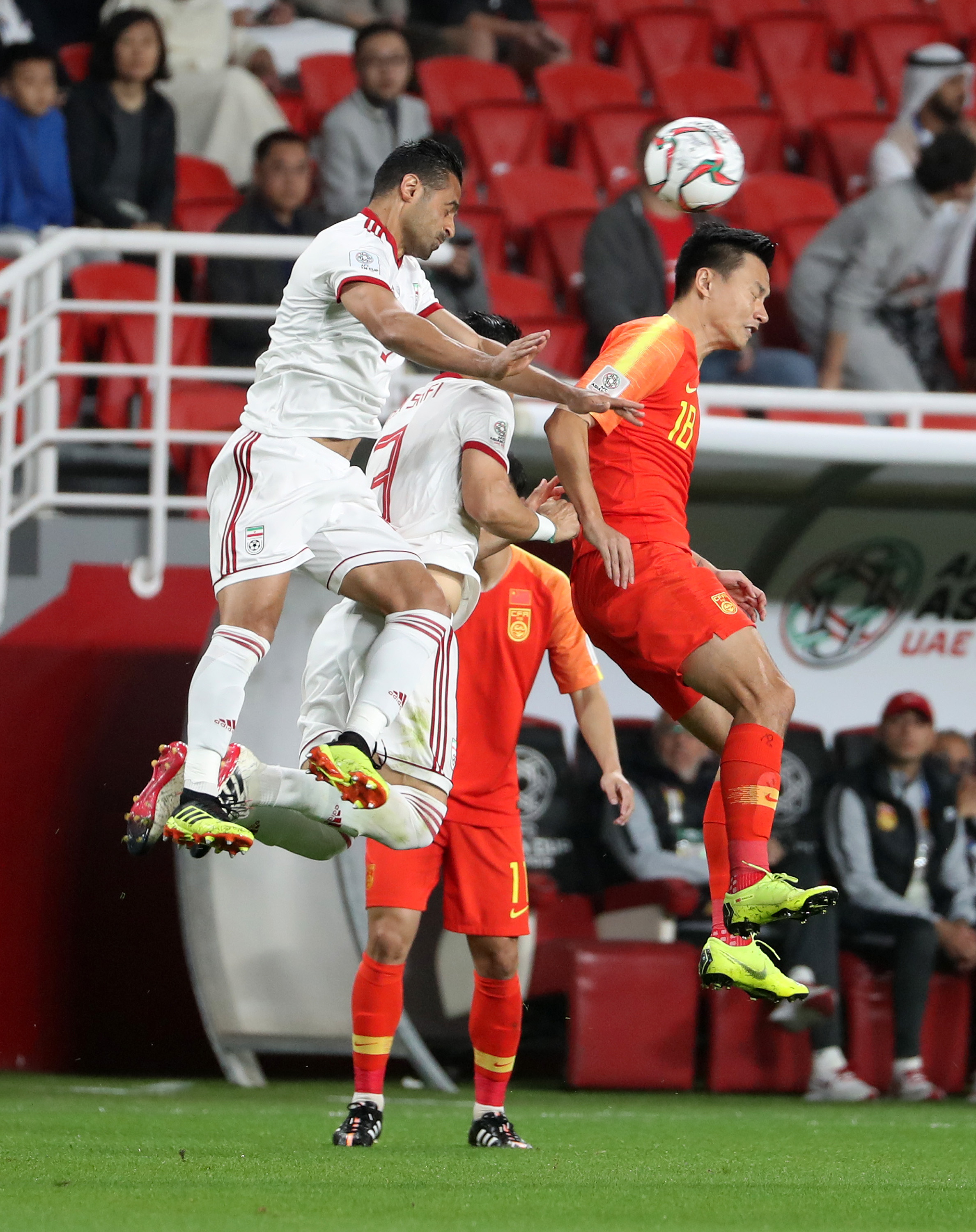 足球——四分之一决赛:中国对阵伊朗(3)