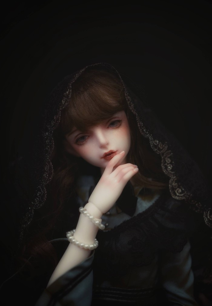 bjd娃娃美图:浓重的妆容,黑暗的美感,妆容奇特却很精致
