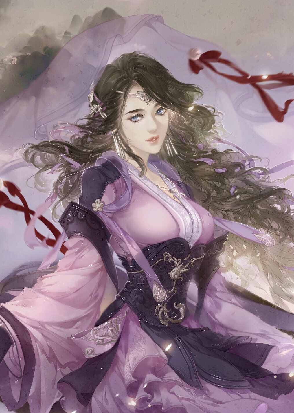 古风手绘清秀绝俗美女子壁纸,要分清楚他是爱你还是他