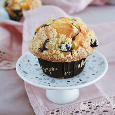 蘑菇头蓝莓玛芬蛋糕