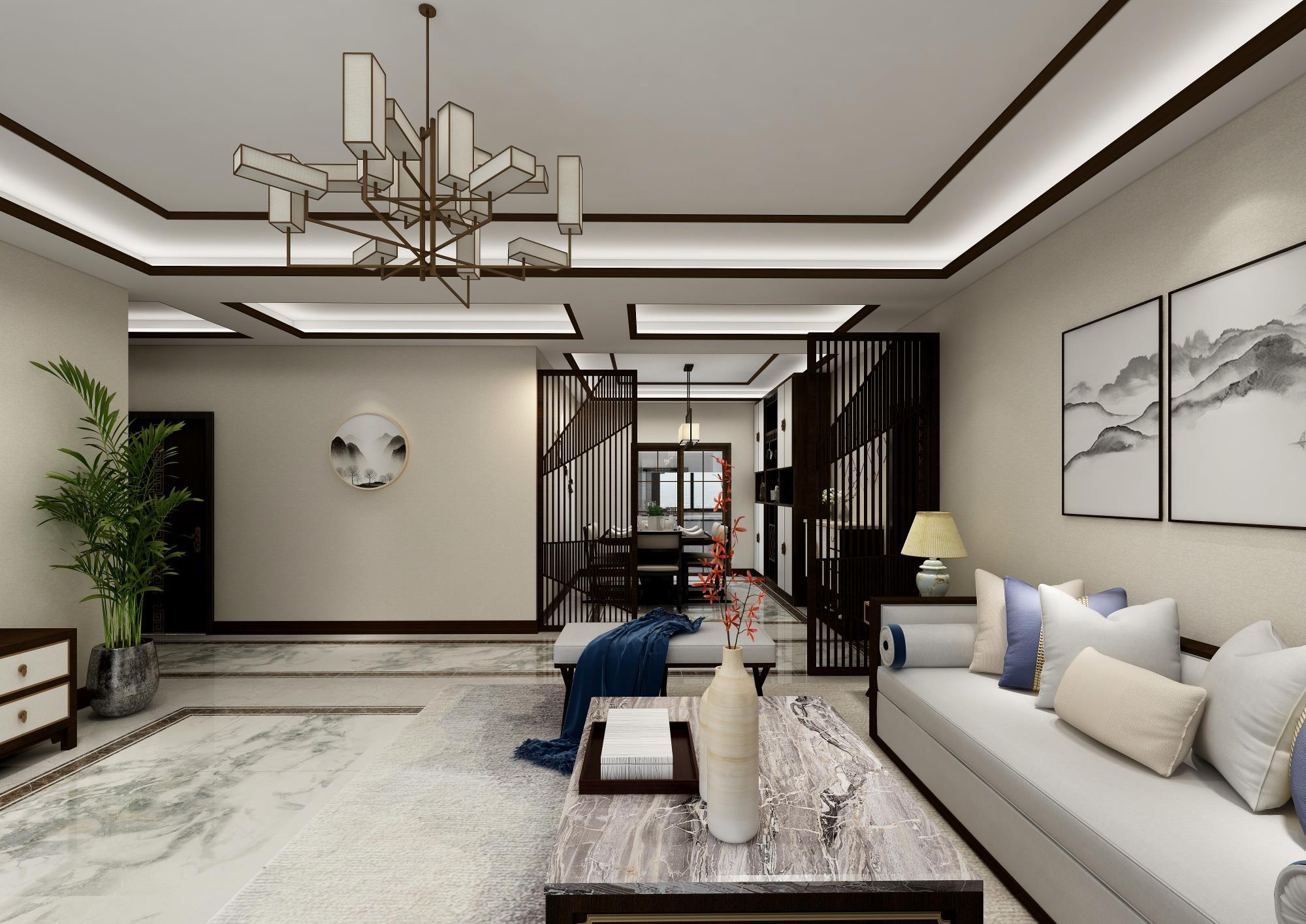 兰舍硅藻泥装修的新中式大气典雅,方寸之间别有乾坤