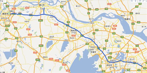 沪宁高速线路图