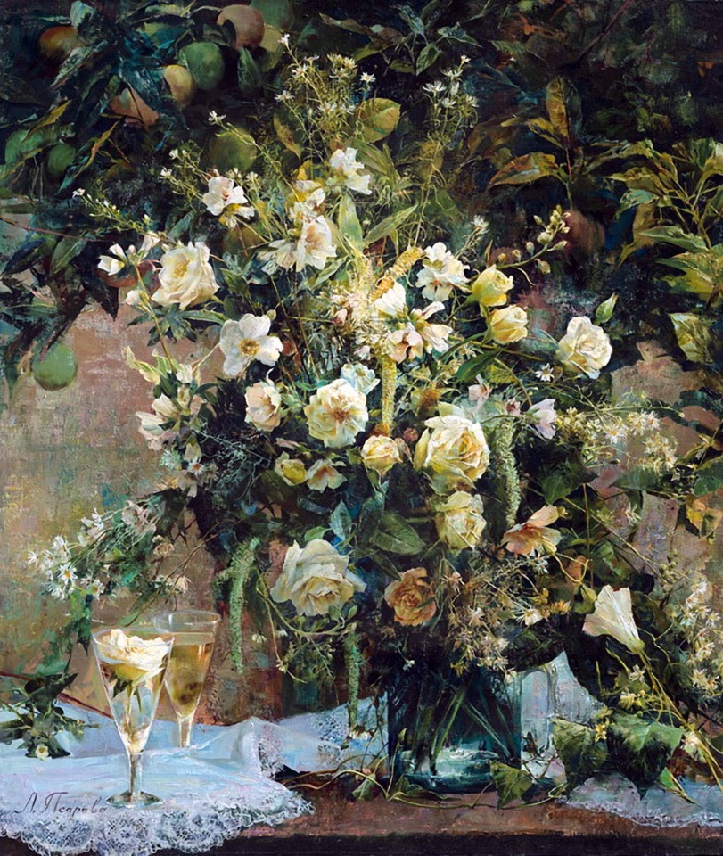 花色迷人,赏心悦目:俄罗斯女画家alexeyevna花卉系列作品赏析