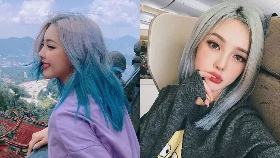 iu,周子瑜都染了海军蓝发色!可漂可不漂,染完超仙超显白