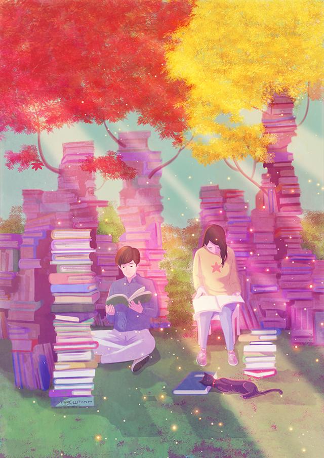 有些心动,一旦开始便覆水难收!韩国插画师暖心治愈的情侣插画