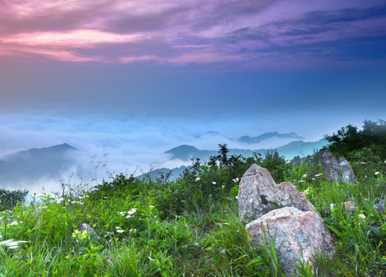 海坨山美景图片