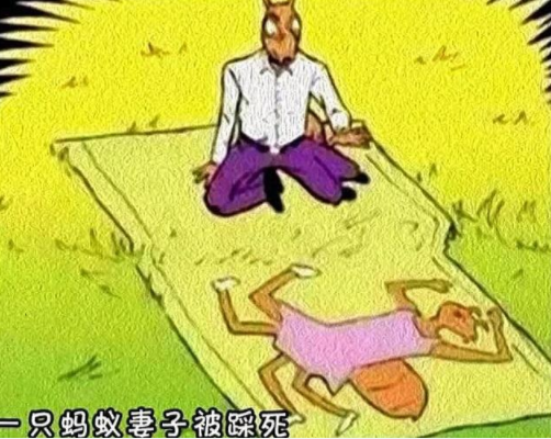 搞笑漫画:蚂蚁妻子被踩扁,战斗力爆表,也不敌"一脚踩"!