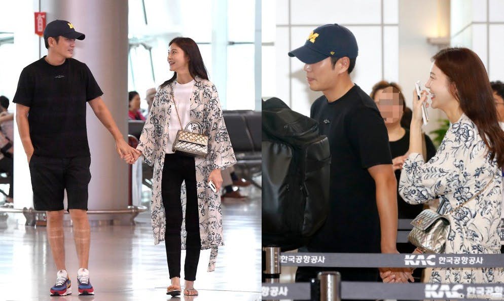 朱相昱,车艺莲拍摄画报手牵手超甜蜜,根本是在机场拍摄偶像剧啊