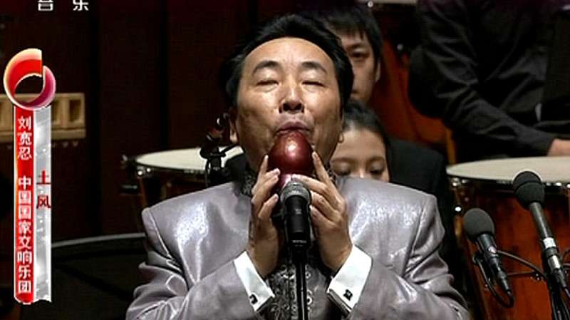 埙独奏《土风》,华夏吹埙第一人刘宽忍教授演奏,太好听了!,音乐,器乐,好看视频