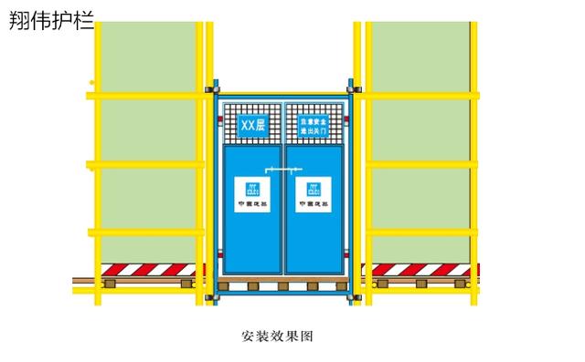 中建标准化防护栏—施工电梯防护门