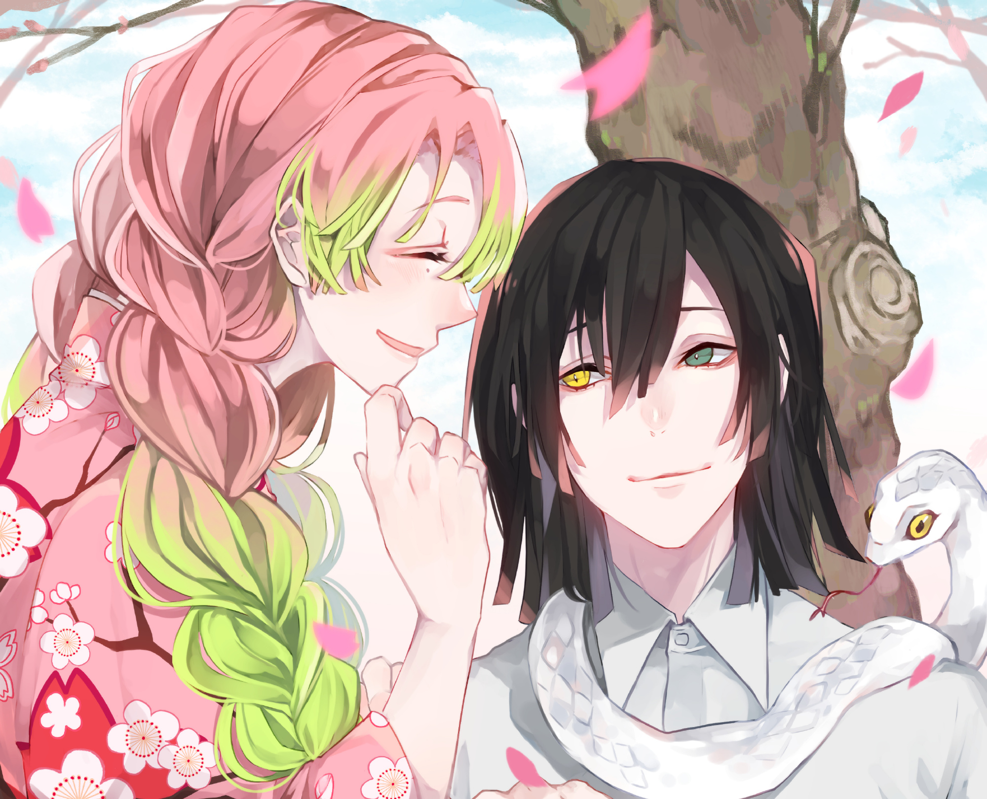 鬼灭之刃蛇恋cp—"伊黑先生,别丢下我!千万别死啊!