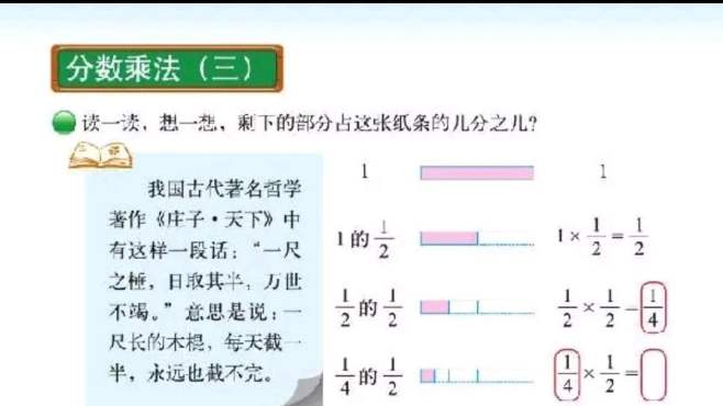 [图]北师大五下数3.3.1分数乘法三