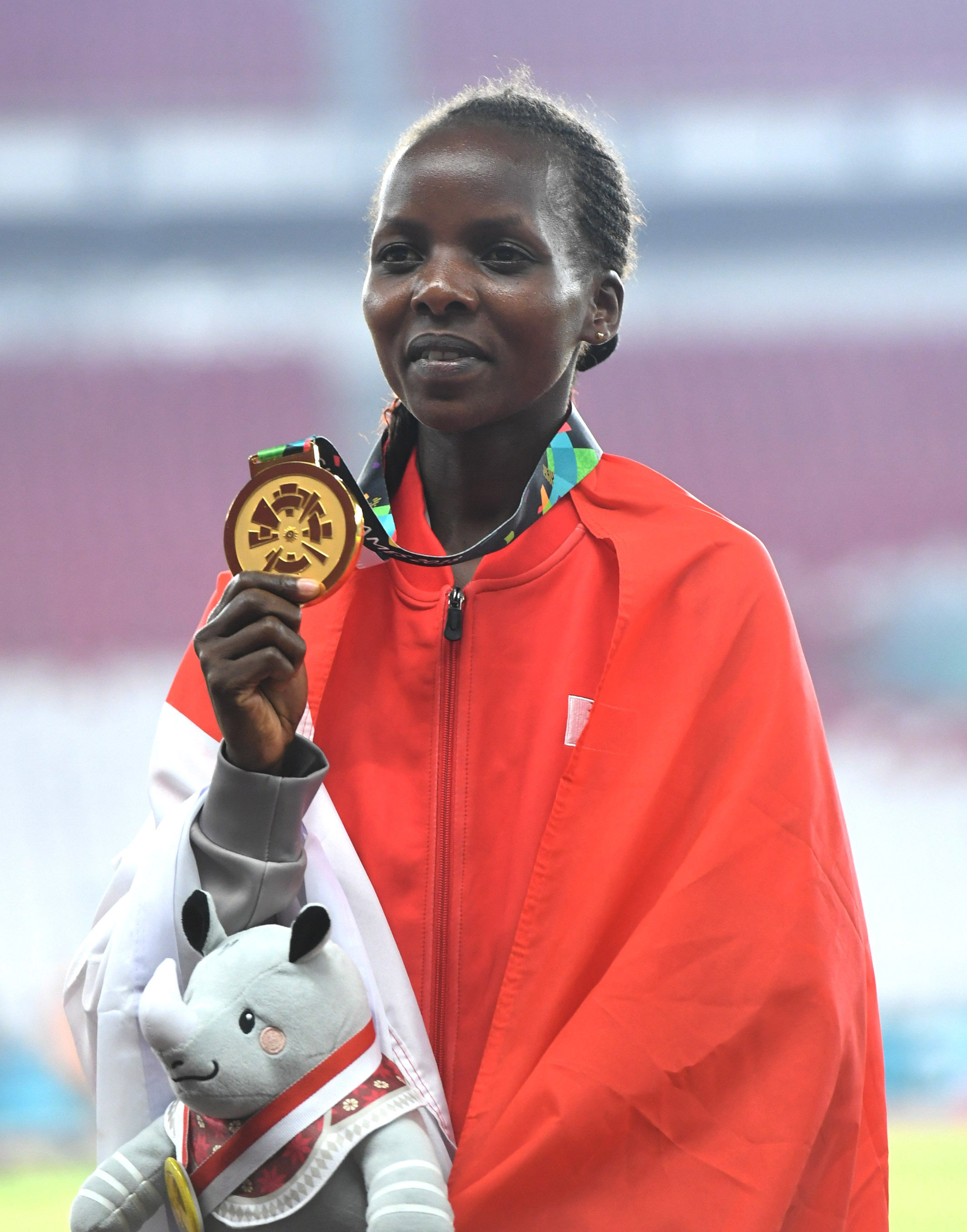 田径——女子马拉松颁奖仪式举行(2)