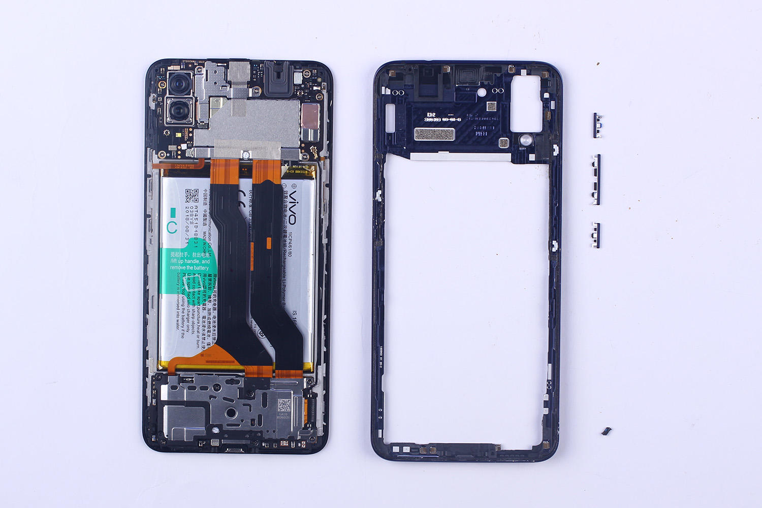 骁龙670 "神u"加持,搭载第四代屏幕指纹识别,vivo x23 拆解