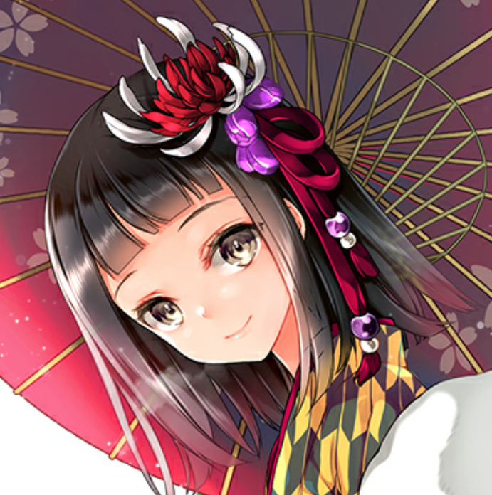 二次元女头像:打扮华丽,动感迷人的和风美少女!