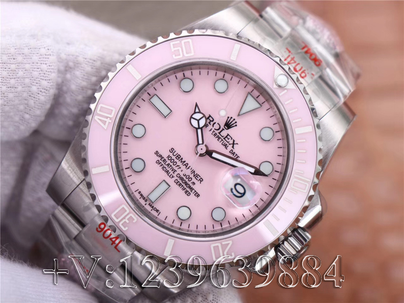 gm厂劳力士水鬼粉面女款,少女心满满!