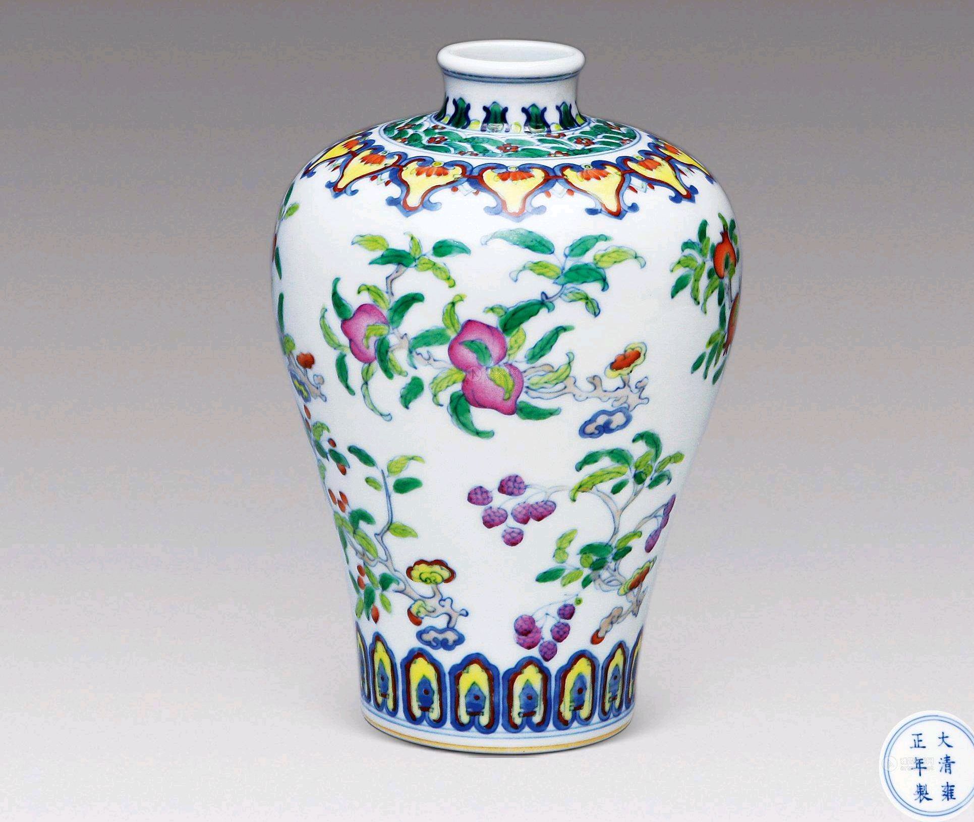 雍正斗彩梅瓶瓶口有接缝?答案是没有接缝,这时造瓷工艺是最好的