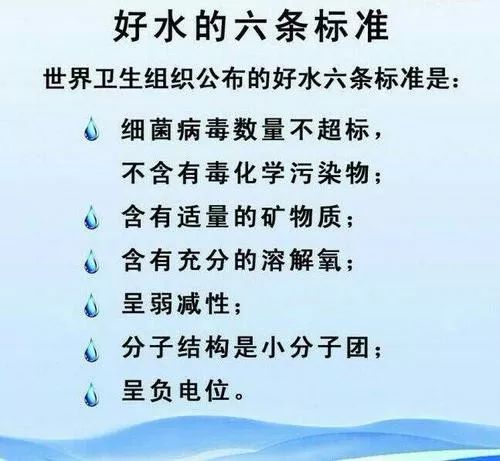 好水的标准是什么?—权威说发