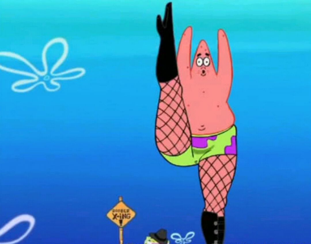 派大星:性感一字马.章鱼哥:大神一字马