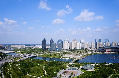 郑州市郑东新区的景色,景色很迷人,有机会一定要去看