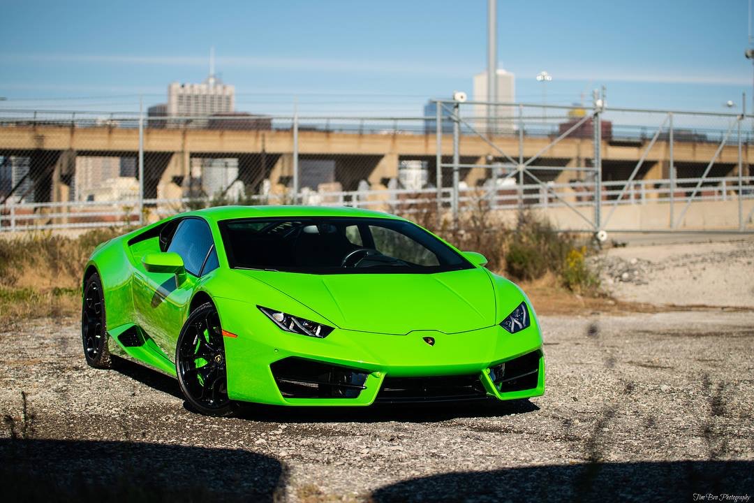 全新荧光绿色兰博基尼 huracan,锻造碳纤维可太帅了