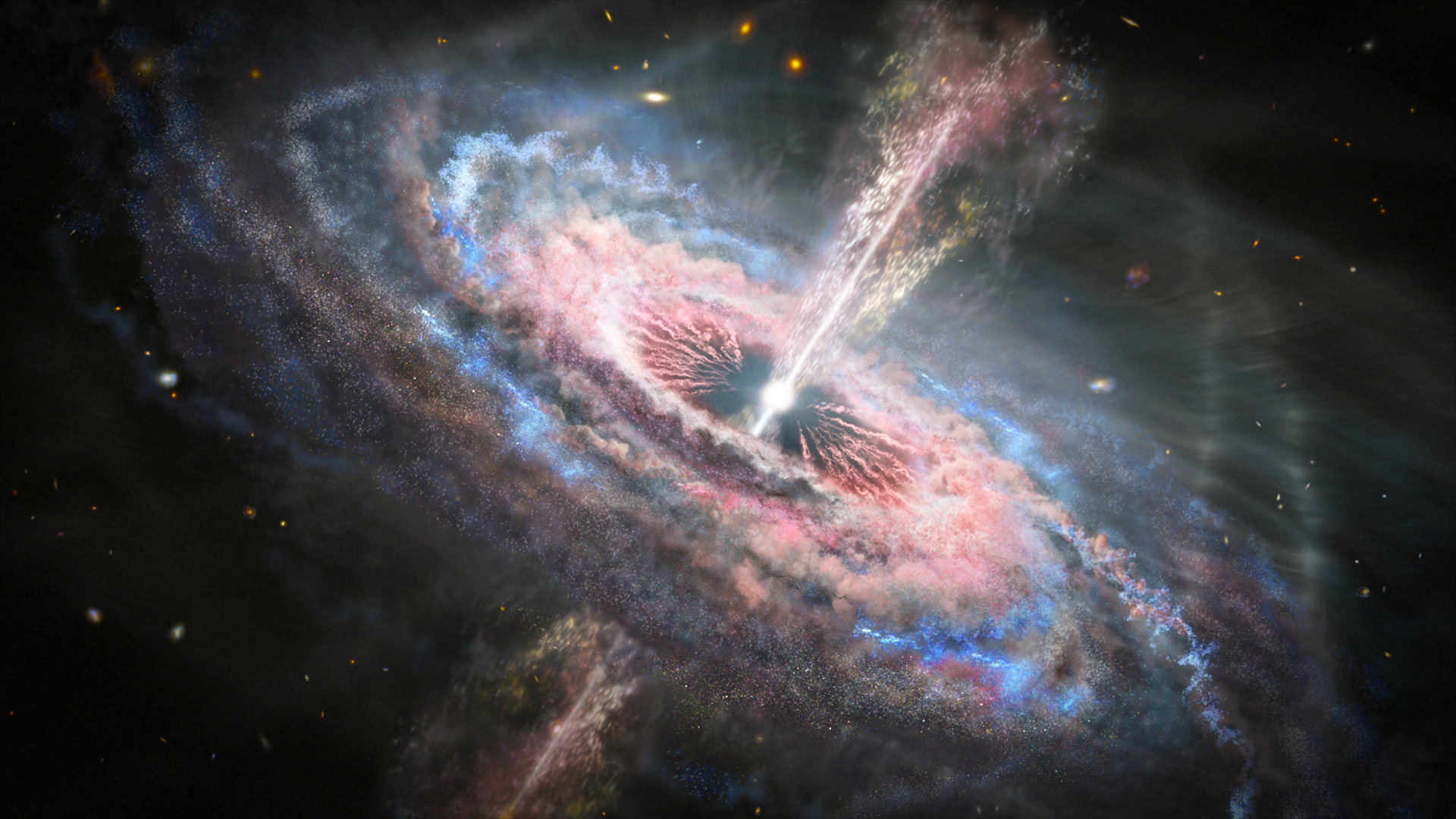 哈勃望远镜探测到不可思议的类星体爆发