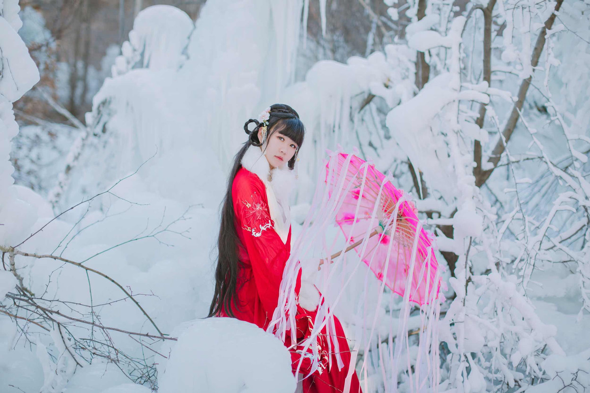 古風人像寫真-玉渡山之美人雪景