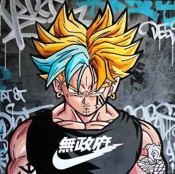 当《龙珠》里的人物纹身后,贝吉塔纹着神龙很霸气!