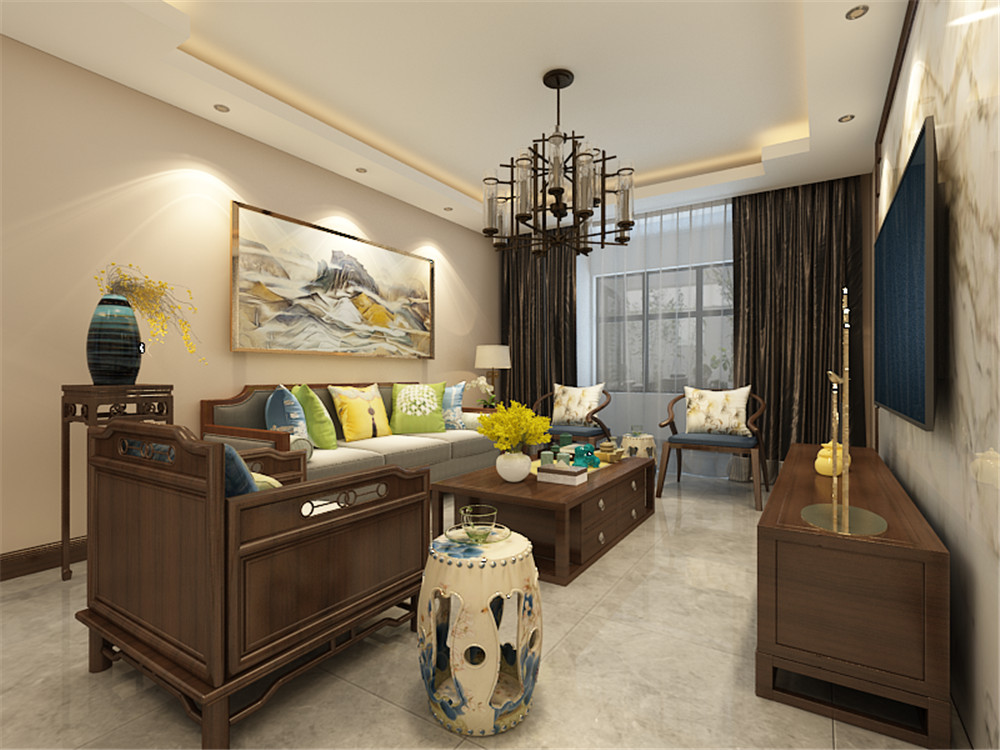 90平米中式风格好不好?装修价格只花了10万!-四季风情装修