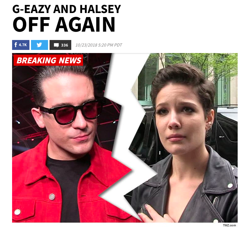 官宣!g-eazy和halsey再次分手!