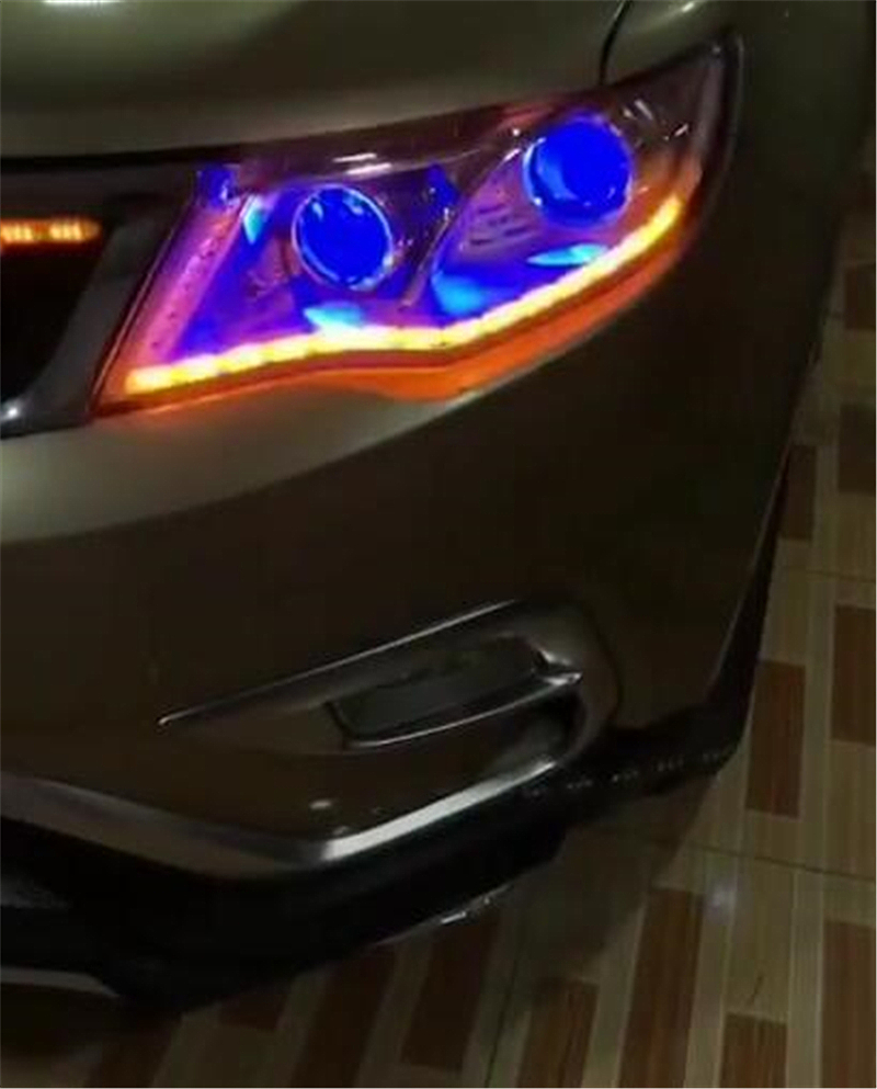 青海一辆12万吉利被爆改,改"恶魔眼"和流水灯!网友:汽配风