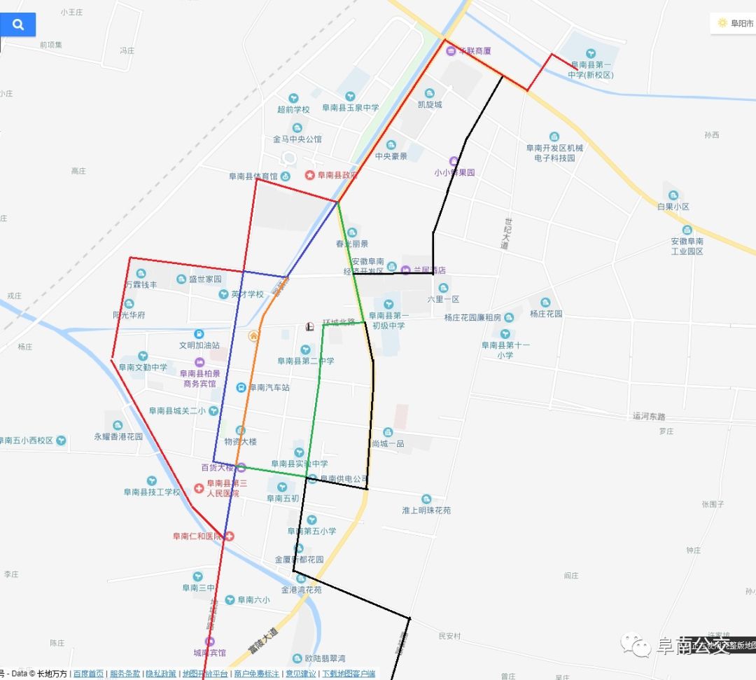 阜南城乡公交线路图图片