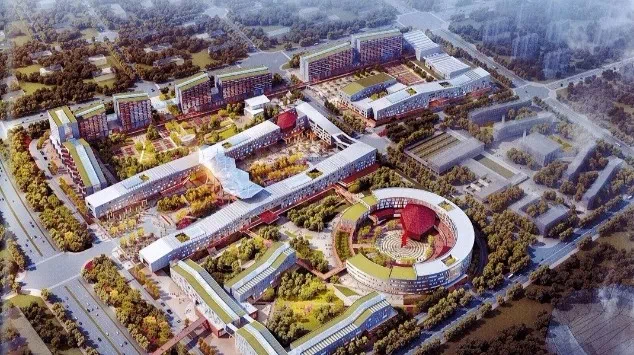 长治"三馆一园"职教园区项目职校区迎来首个主体封顶