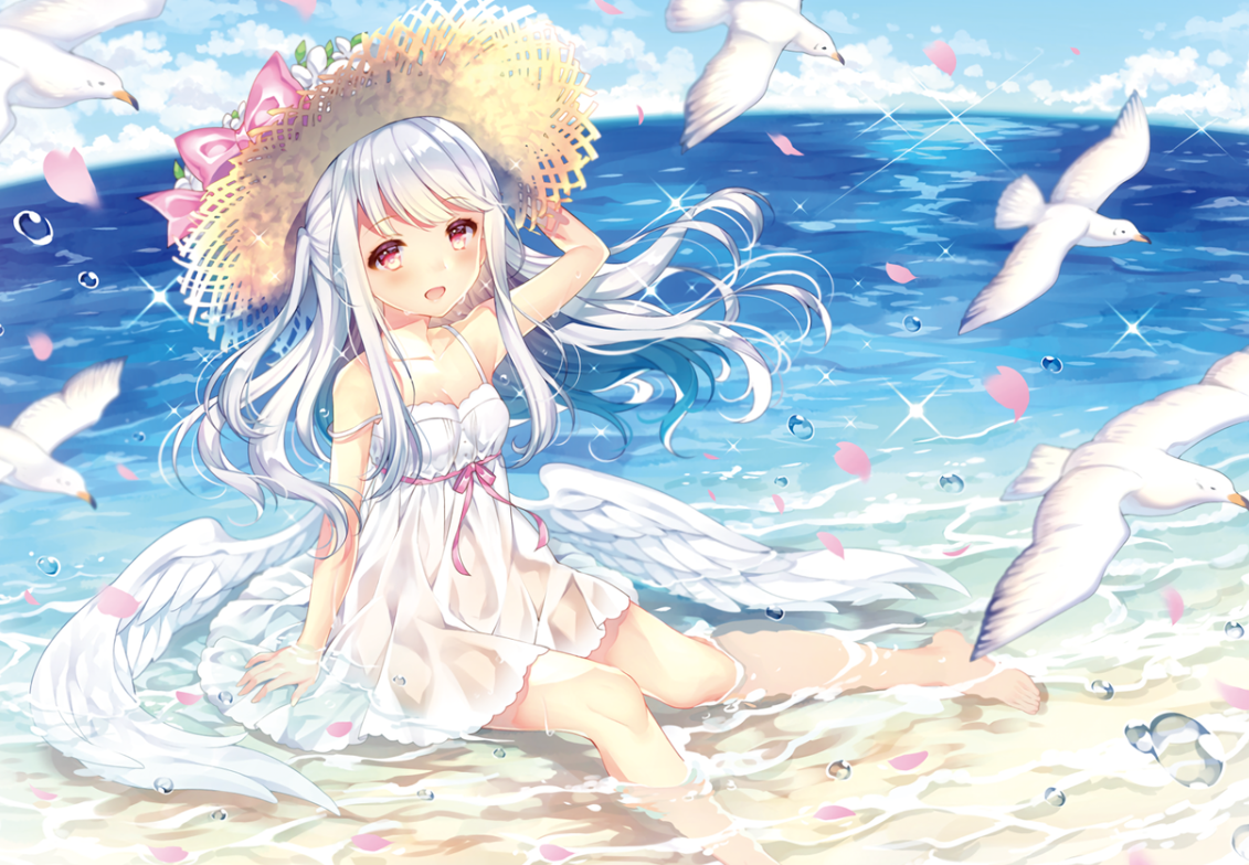 精选动漫电脑壁纸,泳池美少女系列,总有一款你喜欢!