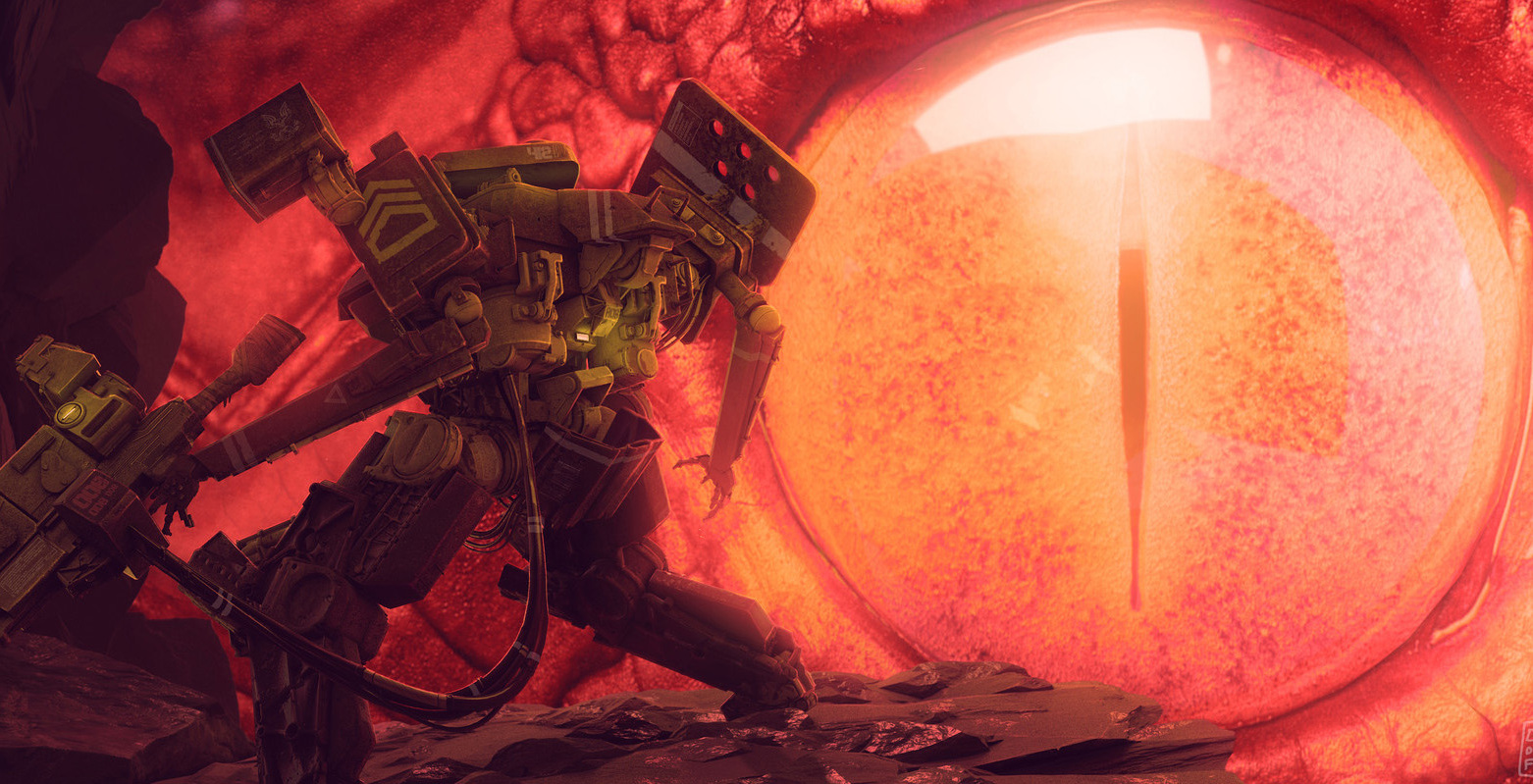 法国插画师dofresh机械机甲和场景插画作品