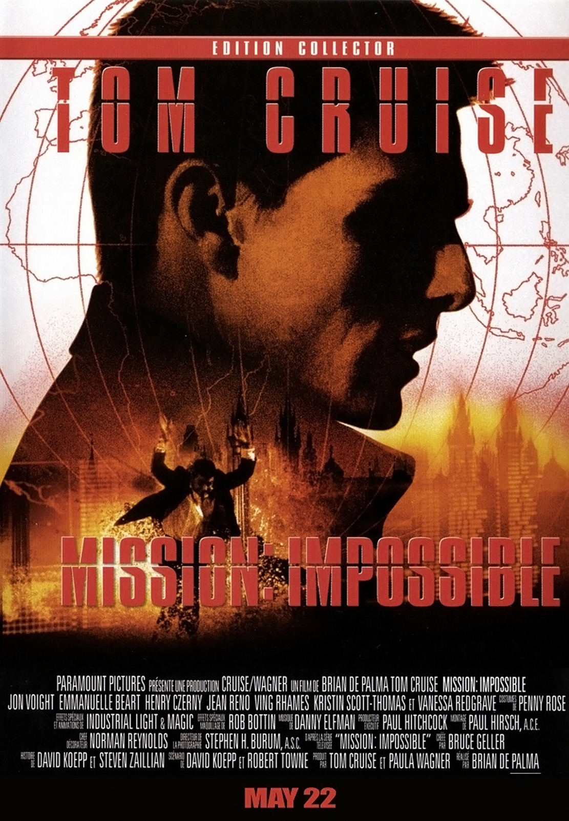 《碟中谍》(mission: impossible)1996年5月22日在美国上映,由布莱恩