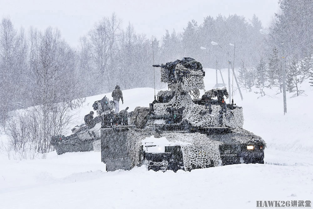 挪威cv9030步兵战车安装遥控武器站 宛如"多炮塔神教"附体