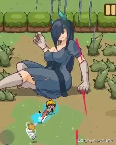 这个动作游戏很怪,boss都是巨大的美少女