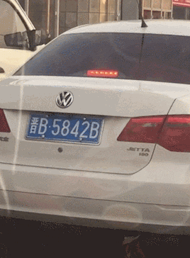 搞笑gif:没文化真可怕,车主是不是不识字啊