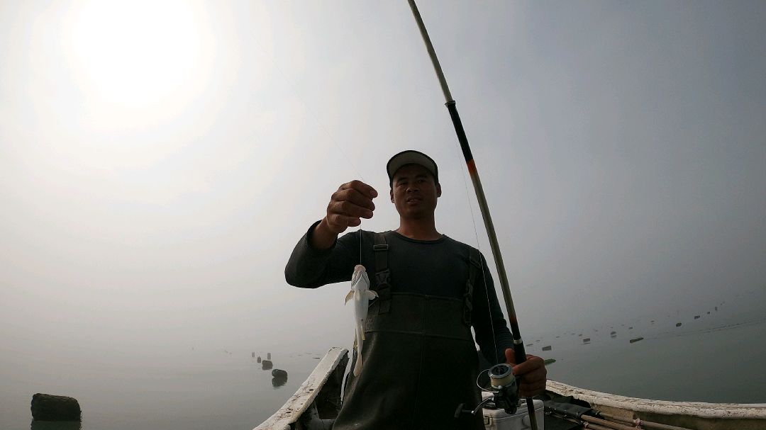 阿志大雾天出海海钓,两个小时狂拉30多条,简直抛到鱼窝了