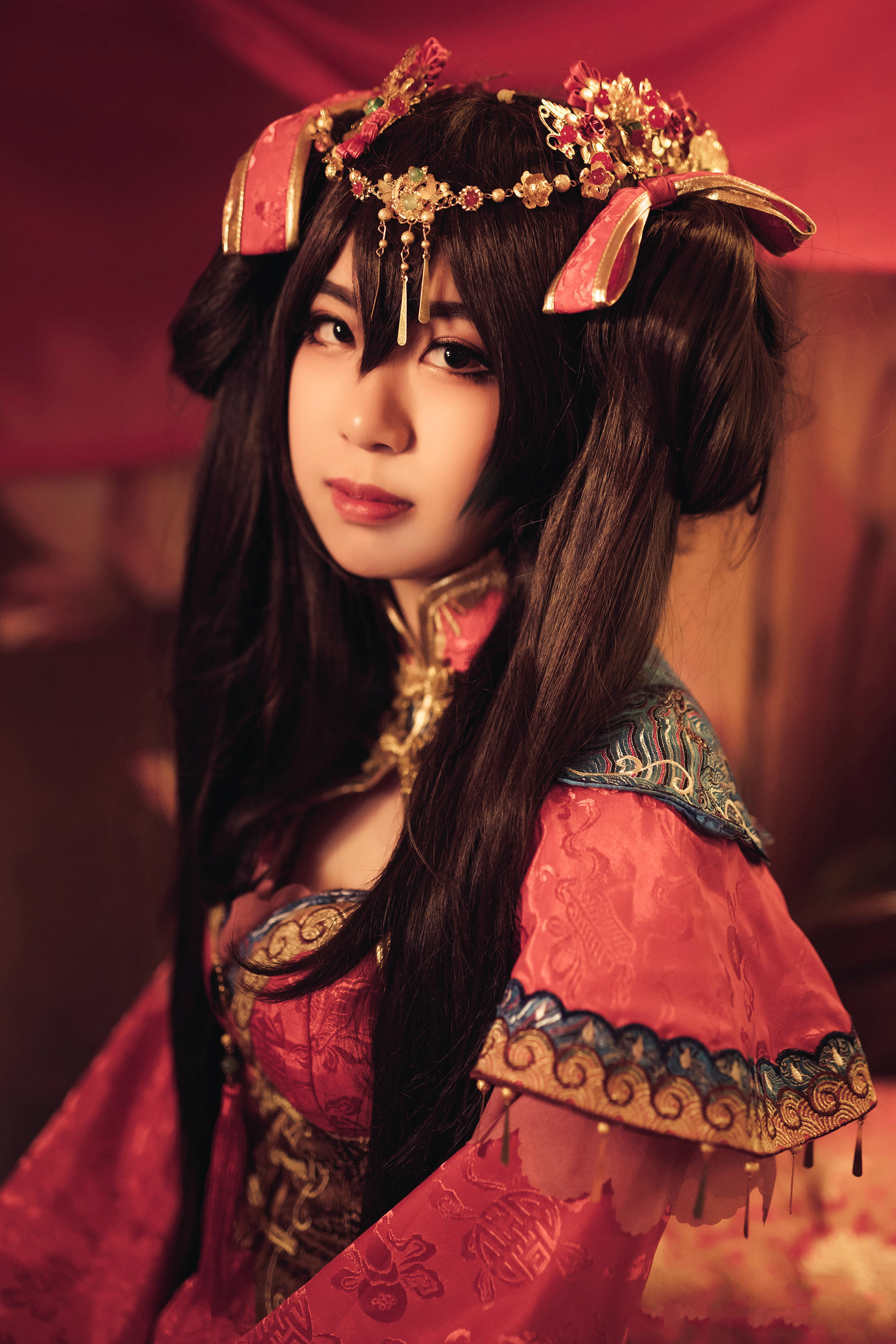 王者荣耀:孙尚香同人婚嫁cos,红妆出嫁,网友:羡慕刘备啊!